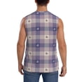 thumbnail image 4 of Daiia Heart Check Plaid Printed Men's Tank Tops,Casual Soft Sleeveless Gym Muscle Shirts Bodybuilding Tee-3X-Large, 4 of 8