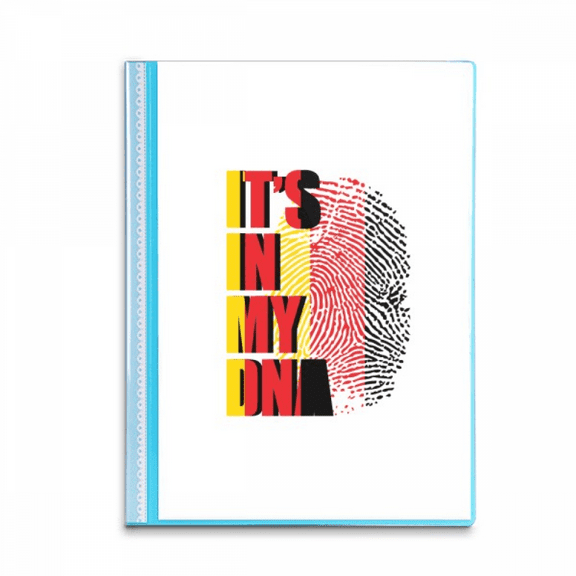 German Flag Fingerprint Gene Book Sheet Protectors Portfolio Binder Folder
