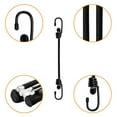 thumbnail image 4 of SDTC Tech 12 Inch Bungee Cord with Hook, 6 Pack Superior Latex Heavy Duty Elastic Rope Straps Strong Tie Down with Hooks Lock onto Anchor Points of Luggage Rack/Camping/Tarps/Hand Carts etc., 4 of 5
