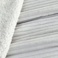 thumbnail image 2 of Ribbed Plush Sherpa Reversible Throw Blanket (King, Light Grey), 2 of 6