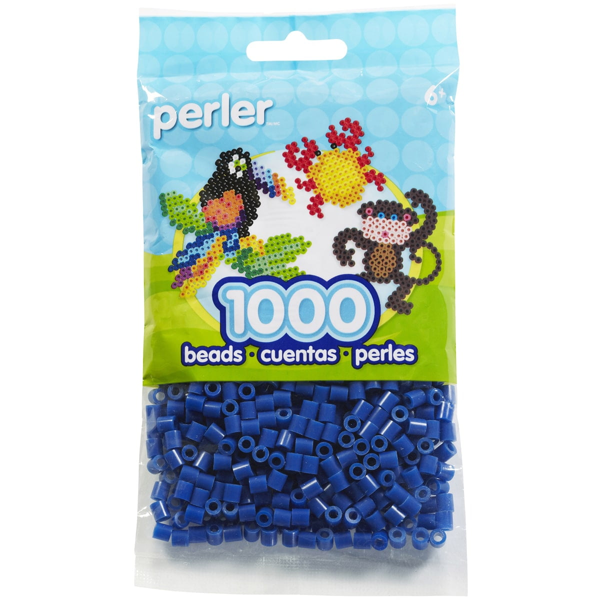 Bulk Buy: 5 x 1,000 Perler Clear Blue Color Iron On Fuse Beads: 80-15184