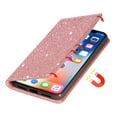 thumbnail image 4 of Allytech Galaxy A15 5G Wallet Case Bling Glitter Design, Slim PU Leather Cards Holder Flip Stand Cover for Girls Women Shockproof Wallet Case for Samsung Galaxy A15 5G - Rosegold, 4 of 7