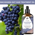 thumbnail image 4 of Fiudx Acetato de Uva para Cabello, Aceite Nutrimento de Uva para Brillo Suave, Aceite de Semilla de Uva para Puntas Suaves, Cuidado Diario Del Cabello, Rutina de Belleza Sin Esfuerzo, Botella de 100, 4 of 7