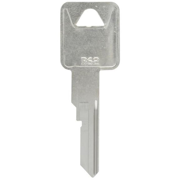 Hillman 5965389 Automotive Universal Key Blank for B62 Single Sided for GM - Case of 10, Silver