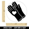 thumbnail image 2 of Caring Rubber Gloves Sanitizing Heart Self-Inking Rubber Stamp Ink Stamper - Fuchsia Ink - Medium 1 Inch, 2 of 7