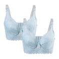 thumbnail image 1 of INSPIRE CHIC Women's Plus Size Full Coverage Padded Floral Underwired Bra, 1 of 6
