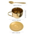 thumbnail image 2 of FOMIYES 2 De Tazas De Café En Acero Inoxidable Con Platillo Ideal Para Y Cafeterías, 2 of 6