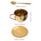 thumbnail image 4 of 2 juegos de tazas de café de acero inoxidable ligeras tazas de café de lujo con cuchara y salsa, 4 of 6