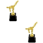 Set of 2 Taekwondo Trophy Gifts Trophy Decor for School Office Desk Decor Party Trophy Decor Child