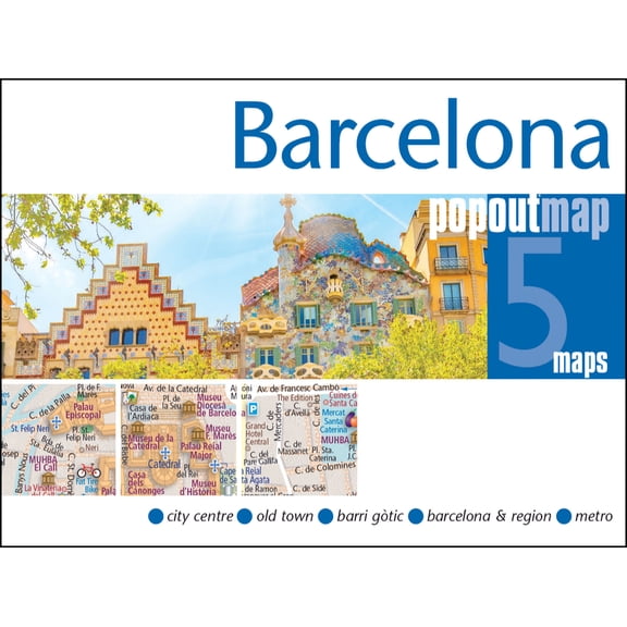 Popout Maps Barcelona Popout Map, (Paperback)