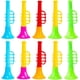 thumbnail image 1 of 30 piezas de mini juguetes de trompeta de plástico, bocina de estadio Vuvuzela, instrumentos musicales, juguetes educativos, bocina de trompeta para niños, juguetes para soplar, accesorios para f, 1 of 5
