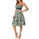 thumbnail image 4 of Vestido midi floral con tirantes de espagueti y escote en V de INSPIRE CHIC Verde XS, 4 of 6