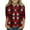 Vermilion, variant on Long Sleeve Crewneck Pullover Top for Girls with Snowflake Pattern Comfortable Casual Wear for Winter and Holiday Season