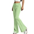 thumbnail image 5 of No Front Seam High Waisted Flare Leggings for Women Bootcut Yoga Pants Soft Green XL, 5 of 6
