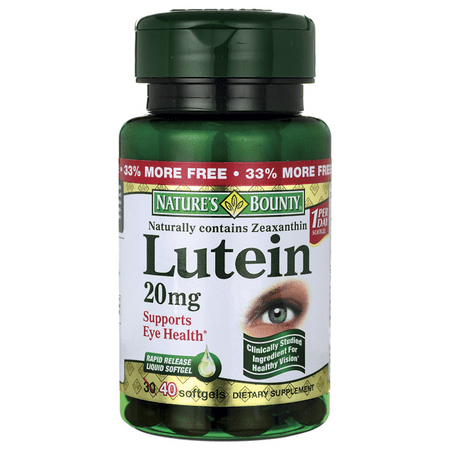 Nature's Bounty Lutein 20 mg 40 Sgels