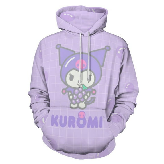 Kuromi And My Melody Hoodie 3D Print Pullover Hooded Long Sleeve Sweatshirts Tops Blouse with Pocket for Mens Womens