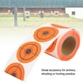 Fluorescent Orange Target Stickers 250 Sheets Roll Adhesive Paper