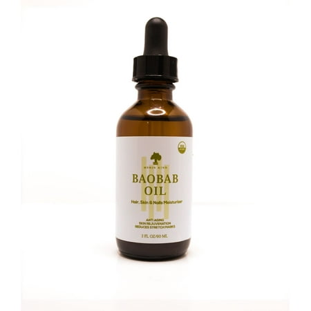 MERIN KIND 100% Pure Organic USDA Certified, Cruelty Free - Baobab Oil For Heathy Hair, Skin, Nails and Face (small, 1 oz.)