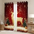 thumbnail image 2 of Castle Fairy Teenagers Golden Deer Black Out Curtains,Festival Xmas Curtains Pack of 2 (42x63 Each),Sparkling Sequin Bedroom Curtains,Microfiber Bedroom Decor, 2 of 6