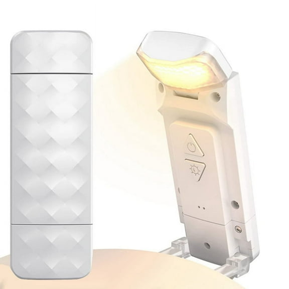 Book Lights, Rechargeable Reading Light in Bed, Smart Adjustable Portable Bookmark Night Lamp White
