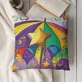 thumbnail image 3 of YINGXI Throw Pillow Cushion Cover, Umbrella Stars Fun Party, Decorative Square Accent Pillow Case, Yellow Green 22x22in, 3 of 5