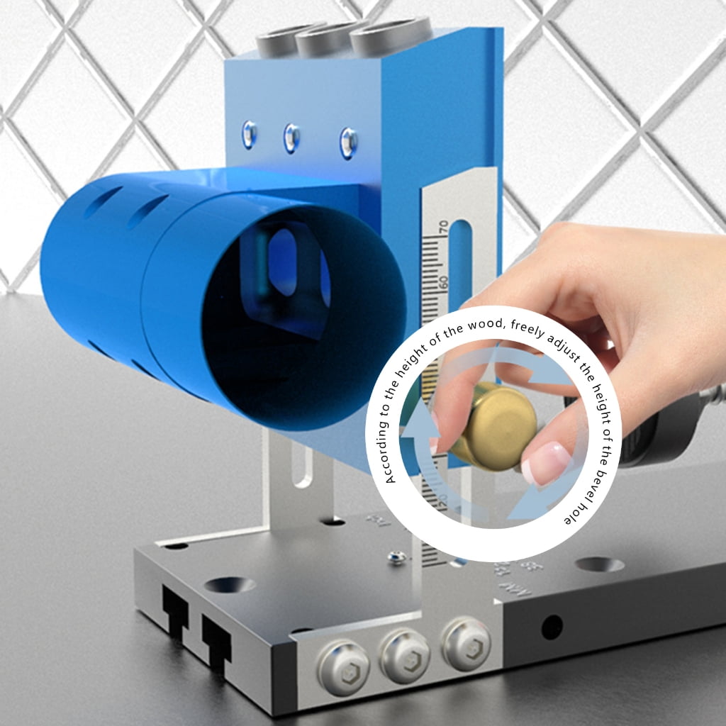MOMOJIA Pocket Hole Jig Kits Woodworking Oblique Hole Locator Drill Bit 5-80mm Drill Guide Set Hole Puncher DIY Crafts Tool