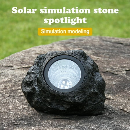 

Solar Powered Light Simulation Stone Lamp Spotlight Decoration Cold White Waterproof for Outdoor Garden Lawn Garden