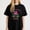 Black-3, variant on Flamingo Design Printing T Shirt for Adults Mom themed Tee with Tropical Leaves
