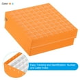 thumbnail image 4 of Unique Bargains Cardboard Freezer Box, 2Pcs 81 Places Tube Rack for 1.5/1.8/2.0ml Tubes, Orange/Blue, 4 of 5