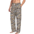 thumbnail image 2 of Uemuo Zebra Pattern Men's Wide Leg Palazzo Lounge Pants with Pockets Light Weight Loose Comfy Casual Pajama Pants-Small, 2 of 9