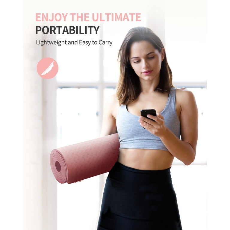 CAMBIVO Yoga Mat, 6mm Thick Eco Friendly TPE Workout Mat with
