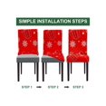 thumbnail image 3 of YiYan1 12 Pcs Christmas Chair Covers Removable Washable Stretch Dining Room Chair Slipcovers Snowflake Xmas Tree Elk Chair Protector For Home Dining K, 3 of 5