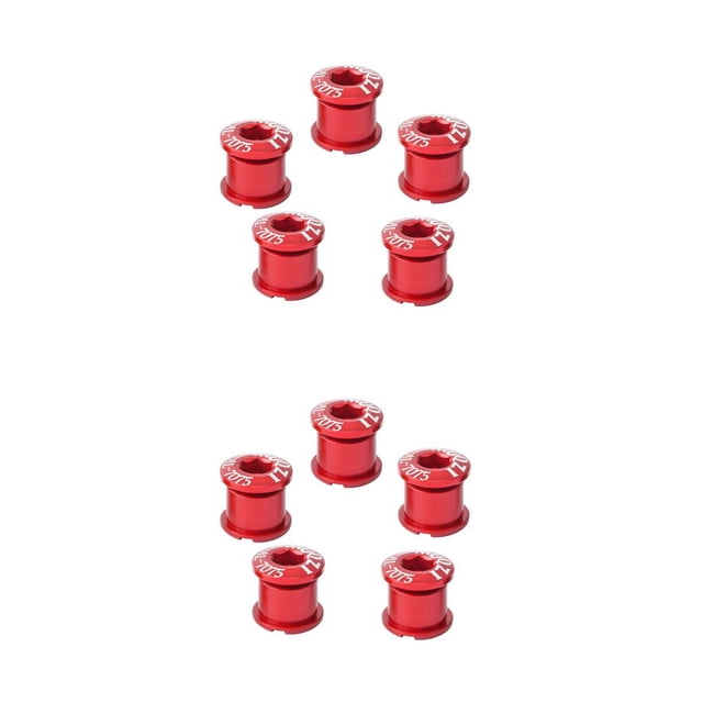 Greeniant 5 uds. Pernos de bicicleta, accesorios de ciclismo para platos y bielas, placa doble, rojo Type2 NO2