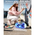 thumbnail image 5 of Upgrade Portable Bluetooth Speakers Wireless, 200W PEAK Loud Outdoor Speaker with Deep Bass, IP65 Waterproof, BT5.4, USB-C, RGB Lights, for Party, Camping, Beach, Large Workshop, Garage, 24H Playtime, 5 of 9