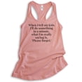 thumbnail image 1 of When I Tell My Kids I'll Do Something In A Minute Tank Top, Ladies Racerback Tank Top, Sassy Funny Mom Tank, Desert Pink, X-Large, 1 of 3
