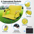 thumbnail image 3 of Stadium Seat for Bleacher & Bench Portable Folding Chair with Padded Cushion Reclining Stadium Chair with Back Support, Shoulder Straps, Zipper Bag, Yellow, 3 of 7