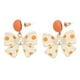 thumbnail image 1 of KAKOWELY 1 par de pendientes de botón para mujer, joyería de regalo, pendientes de perlas con lazo de moda, joyería de boda, 1 of 4