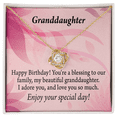 thumbnail image 3 of To My Granddaughter Happy Birthday Beautiful Granddaughter Infinity Knot Necklace Message Card, 3 of 17