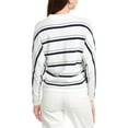 thumbnail image 2 of T Tahari womens  Split Neck Striped Sweater, xs, White, 2 of 3