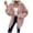 Pink, variant on Fesfesfes Women Cardigan Women Top Cardigan Outwear Coat Long Sleeve Coat