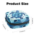 thumbnail image 2 of Sanitary Napkin Storage Bag for Girls Women, Portable First Period Pads Bag Tampons Holder Girls Travel Makeup Bag, Large Capacity Sea Turtle Blue Teal Ocean Pattern, 2 of 6