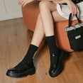 thumbnail image 3 of Ruiatoo Mary Janes Shoes for Women Platform Low Heel Chunky Pumps Round Toe Oxford Dress Shoes Black 39, 3 of 6