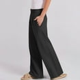 thumbnail image 2 of BLVB Women Wide Leg Dress Pants High Waisted Straight Leg Business Slacks Work Pants Casual Office Trousers with Pockets, 2 of 7