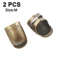 thumbnail image 1 of 3pices of Sewing Thimble Finger Protector, Adjustable Finger Metal Shield Protector Pin Needles Sewing Quilting Craft Accessories DIY Sewing Tools, 1 of 9
