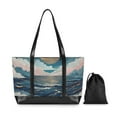 thumbnail image 7 of FORMRS Canvas Laptop Tote Bag for Women with 15.6" Computer Compartments Shoulder Handbag, Rolling Waves, 7 of 7
