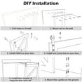 thumbnail image 6 of Aquaterior 6.6ft Sliding Barn Door Hardware Kit Hang Style Track Rail for Single Door Black, 6 of 9