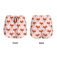 thumbnail image 3 of Balery cute fox pink Pattern Women's Running Shorts with Liner 2 Pockets Elastic Workout Athletic Gym Yoga Shorts-Small, 3 of 7