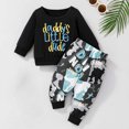 thumbnail image 2 of Ropa Para Bebés, Ropa Para Niños Pequeños, Otoño Invierno, Cuello Redondo, Letras De Dinosaurio, Manga Larga, Top, Pantalones, Traje Negro Odeerbi LM103-6956, 2 of 9