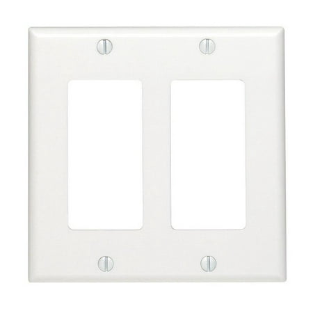 Dual F Connector Wall Plate - Union 80409w Residential-Grade Decor Wall Plates, Dual Gang, White