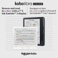 thumbnail image 2 of eReader Kobo Libra Colour de 7 pulgadas, antideslumbrante, impermeable, negro, 2 of 9